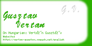 gusztav vertan business card